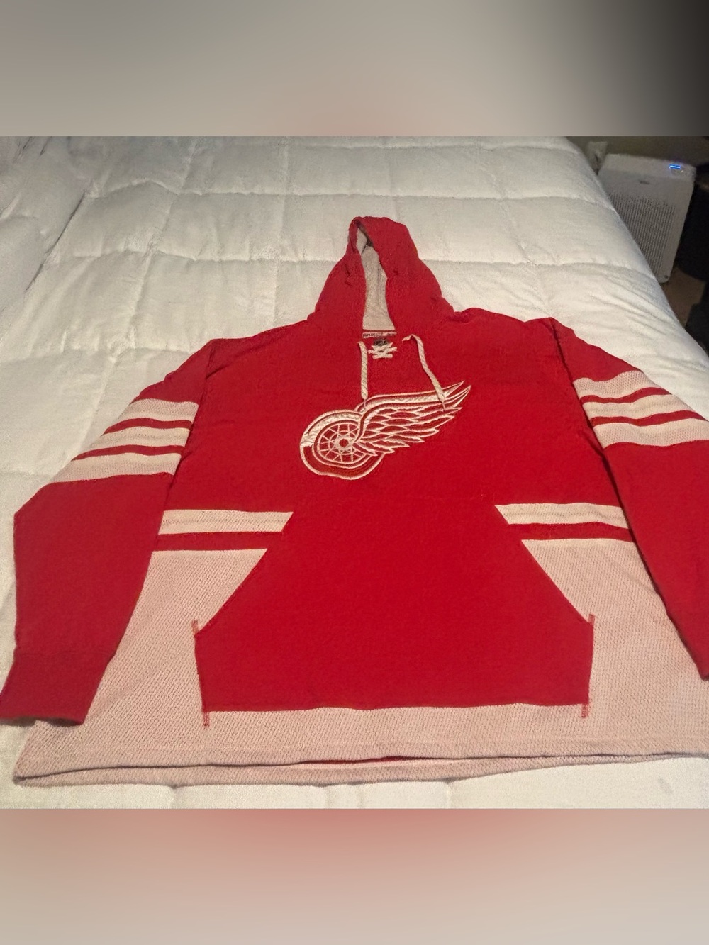 Detroit Red Wings NHL Hockey Lacer Pullover Hoodie CCM Jersey Size 4XL